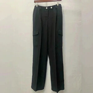 Flirtatious Black Elastic Waist Cargo Pants - Size M​